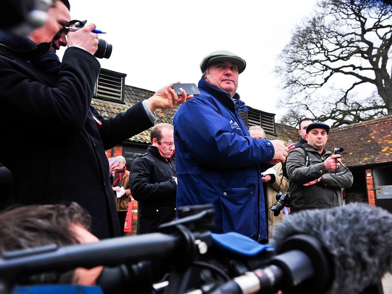 Paul Nicholls looking out across his Ditcheat yard