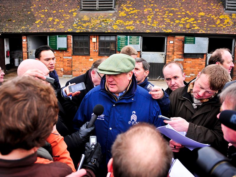 Paul Nicholls answers questions from members of the press