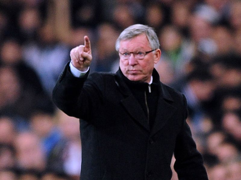 Manchester United manager Sir Alex Ferguson makes a point in the 1-1 draw at Real Madrid