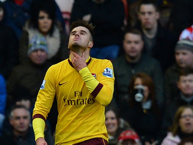 Arsenal are down to 10 men after  Carl Jenkinson receives his second yellow card