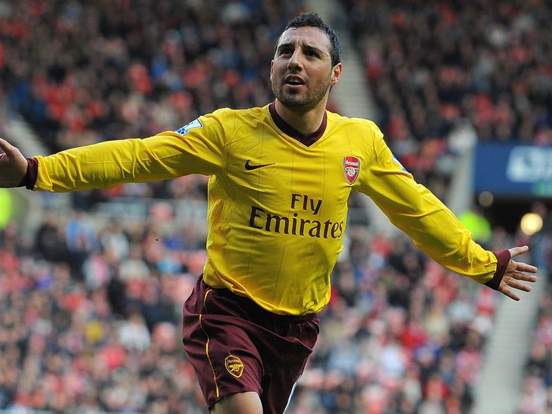 Santi Cazorla celebrates after putting Arsenal 1-0 up at Sunderland