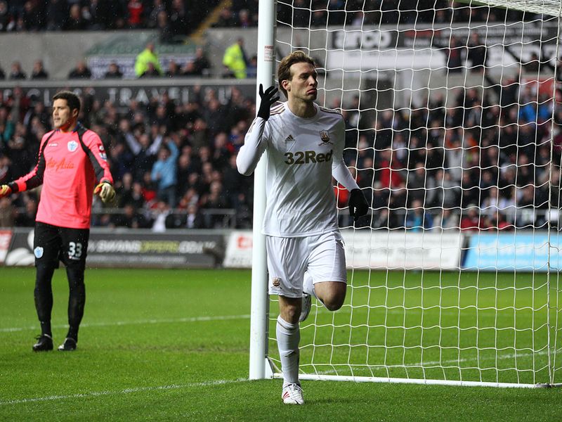 The first goal of the 1500 GMT kick-offs comes at the Liberty Stadium, where Michu puts Swansea into a 1-0 lead over QPR