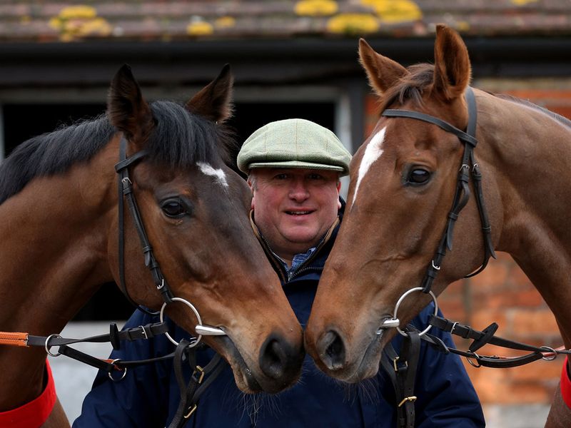 Zarkandar (left) and Silviniaco Conti with their trainer