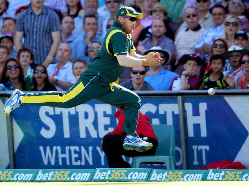 Aaron Finch dropped a tough chance on the boundary.