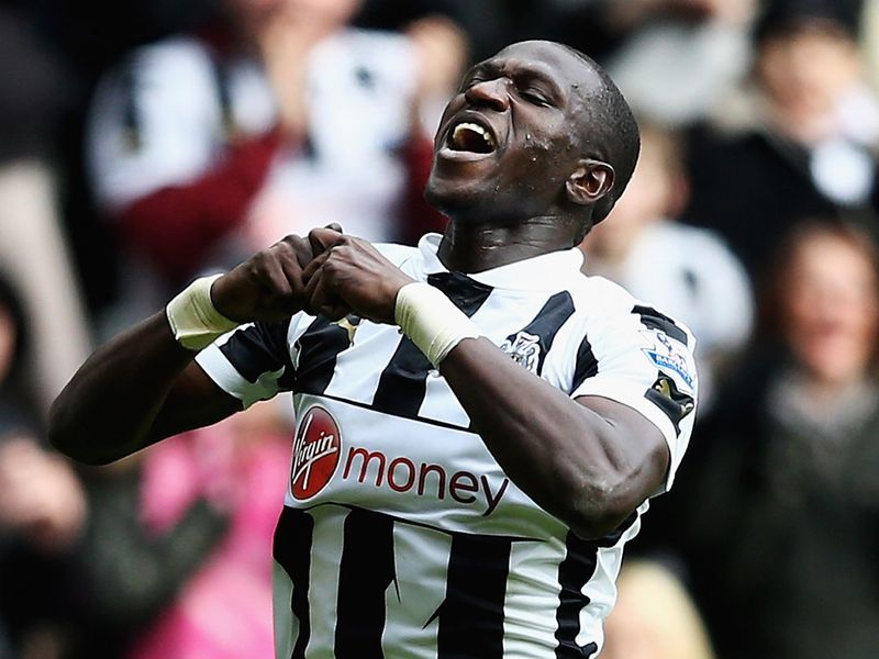 Moussa Sissoko celebrates after drawing Newcastle level in the St James' Park clash.