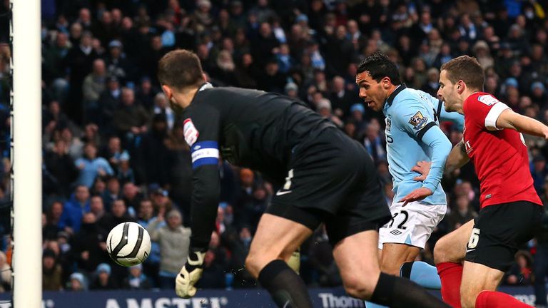 Carlos Tevez: Man City striker is 'unplayable' after hat-trick against Barnsley