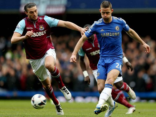Chelsea beat West Ham 2-0 on Sunday.