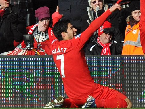 Luis Suarez scored in a Liverpool win