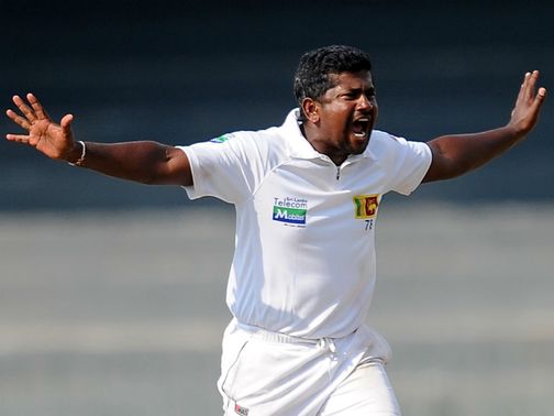 Herath celebrates for Sri Lanka