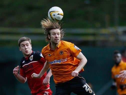 Kaspars Gorkss in action for Wolves