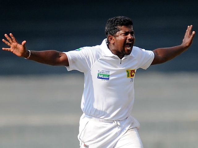 Herath celebrates for Sri Lanka