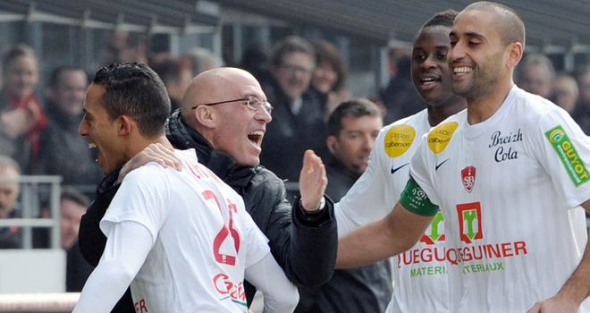 Brest celebrate their early goal