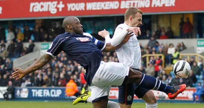 Jordan Rhodes: Denied clear path by Danny Shittu