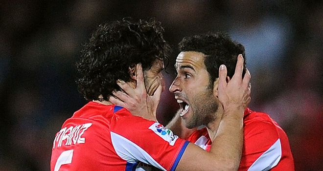 Celebrations for Granada after beating Espanyol