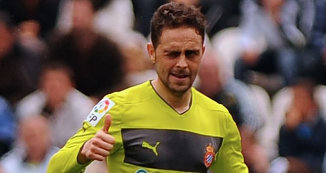 Sergio Garcia celebrates for Espanyol