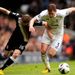 Damien Duff and Jan Vertonghen vie for the loose ball at White Hart Lane