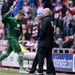 ... before their goalkeeper Mark Bunn is sent-off for a handball incident outside his area