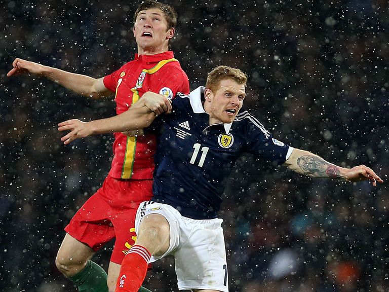 Chris Burke in action for Scotland during Friday's defeat by Wales