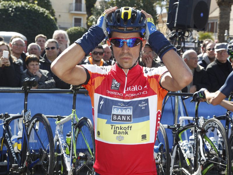 Alberto Contador was in the red points jersey but was plotting how to possibly take the race lead
