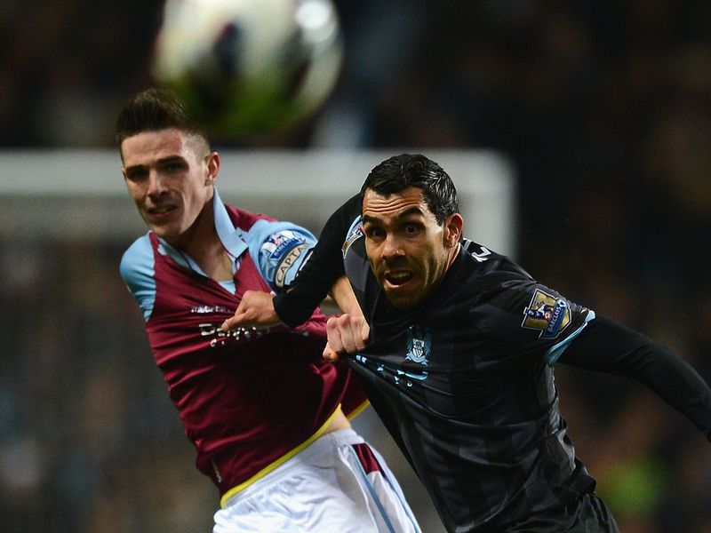 Carlos Tevez and Ciaran Clark get shirty.
