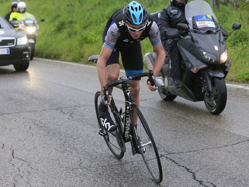 Froome became distanced and had to battle back solo to the next chasing group