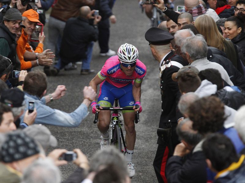 In the break for the second day in succession was Damiano Cunego