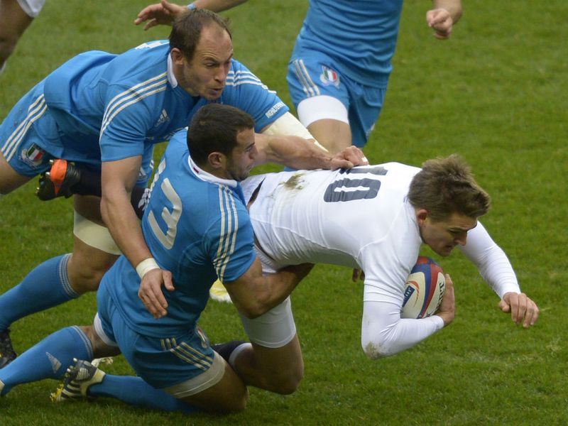 Toby Flood: England's fly-half is brought down