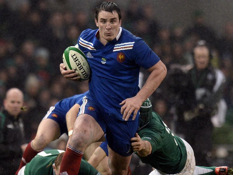 Full of running: France's Number Eight Louis Picamoles also notches a try