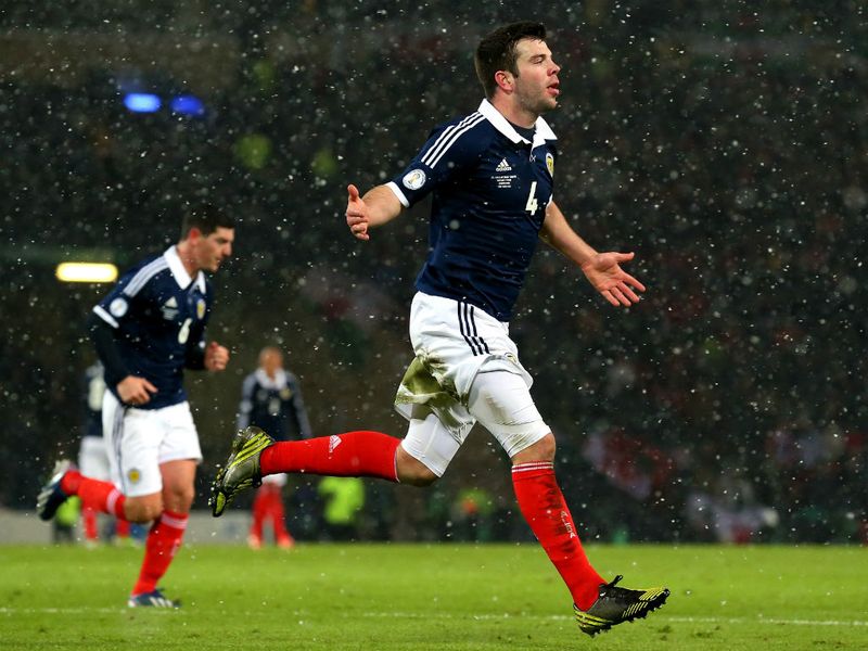 Wales have been completely dominant this half, but Grant Hanley heads home late in the first half to give Scotland the lead at the break.