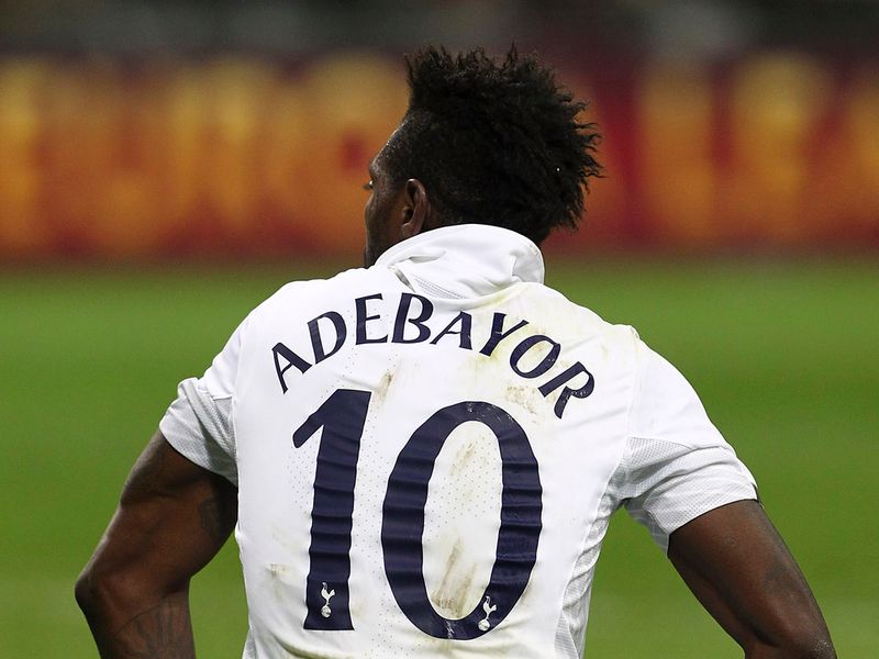 Emmanuel Adebayor misses a great chance before the break to score an away goal