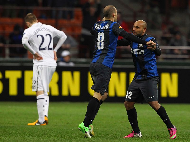 Rodrigo Palacio doubles Inter's lead on the night after the interval but they still need another to level the aggregate scores