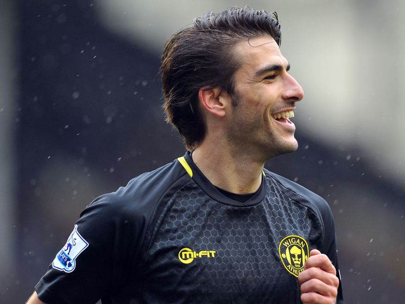 Jordi Gomez's smile tells the story of Wigan's 3-0 victory over Everton at Goodison
