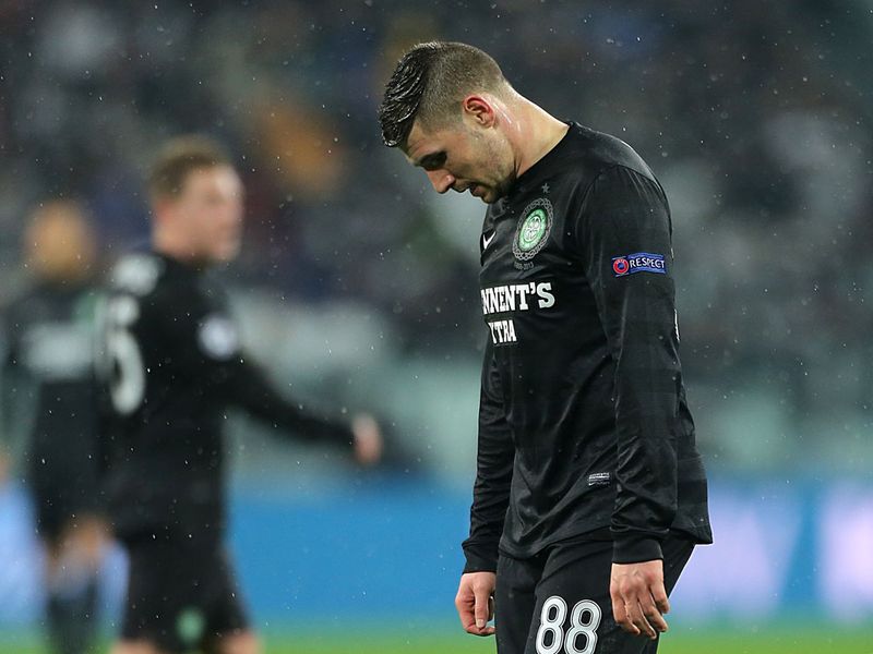 By contrast, Gary Hooper is a dejected figure as Celtic's Champions League journey is almost over