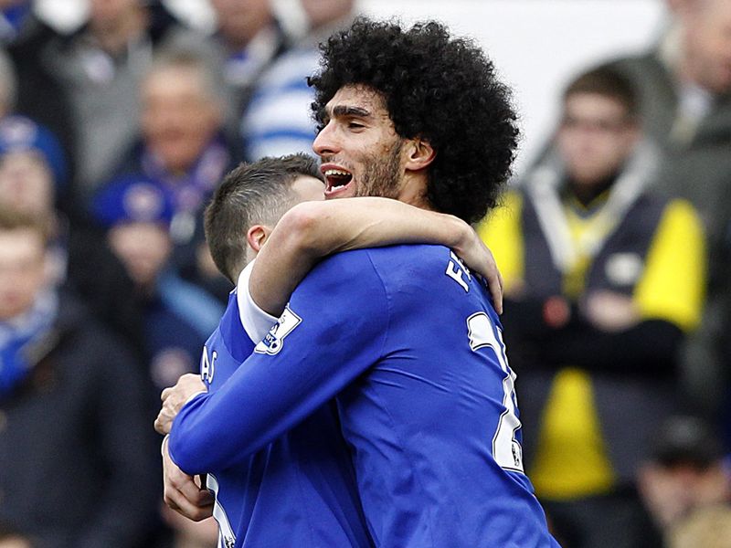 Fellaini soaks up the congratulations