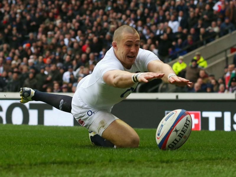 Almost there: Mike Brown just fails to touch down