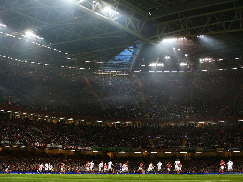 Great venue: The Millennium Stadium is packed to capacity