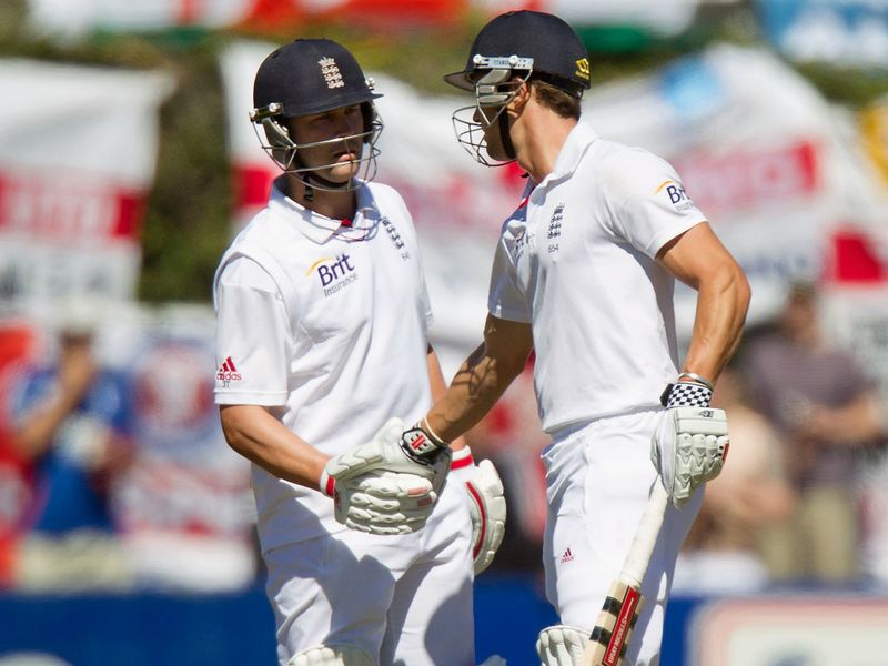 Trott and Compton carried England to the lunch break...