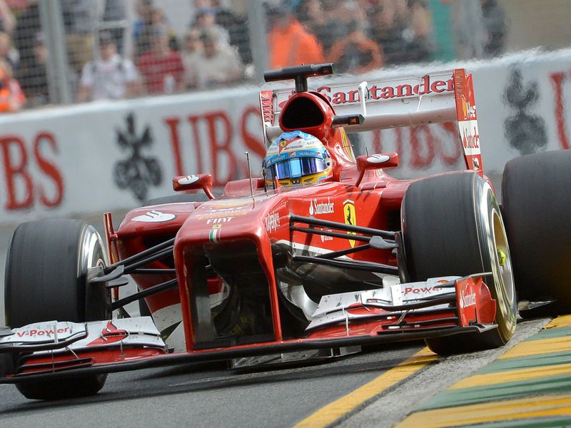 Fernando Alonso on his way to second
