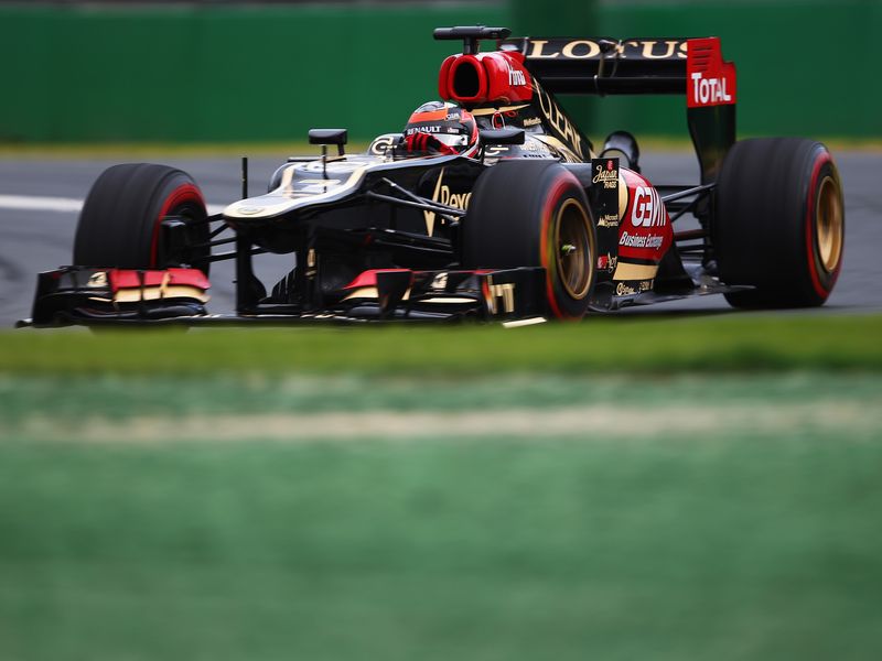 Kimi Raikkonen on his way to victory