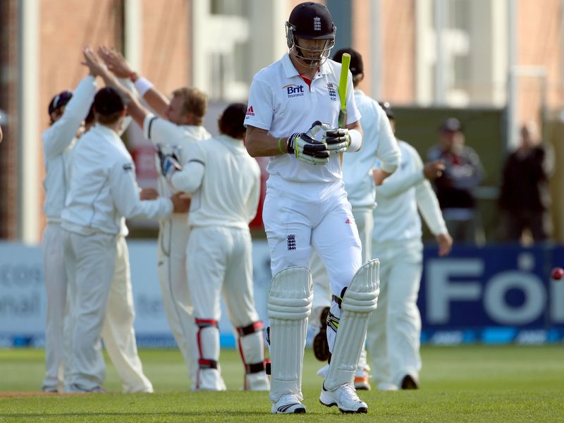 ...including that of Kevin Pietersen for a duck.