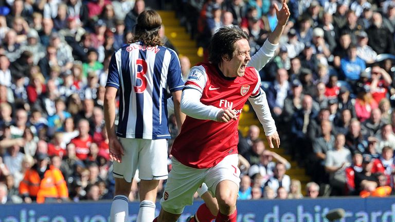 Tomas Rosicky: Scored just his 14th and 15th Premier League goals
