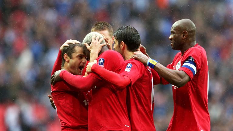Shaun Maloney: Celebrates Wigan's opener