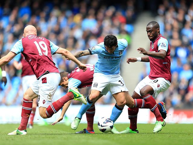 Carlos Tevez in action against West Ham