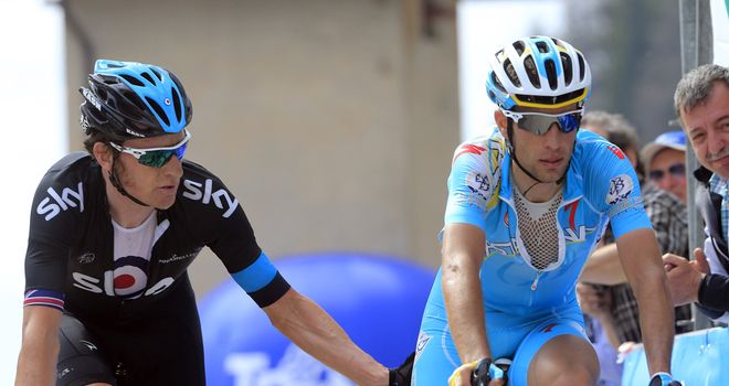 Sir Bradley Wiggins has identified Vincenzo Nibali as his main rival at the Giro d'Italia