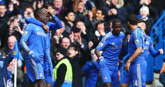 Demba Ba's spectacular volley saw FA Cup holders Chelsea into the last four Demba Ba's spectacular volley saw FA Cup holders Chelsea into the last four