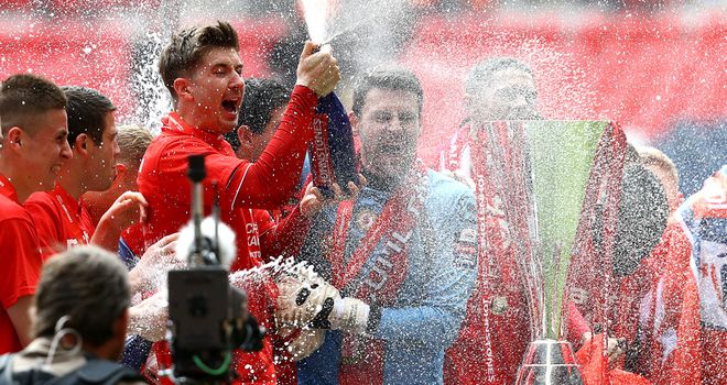 Crewe: Celebration time at Wembley