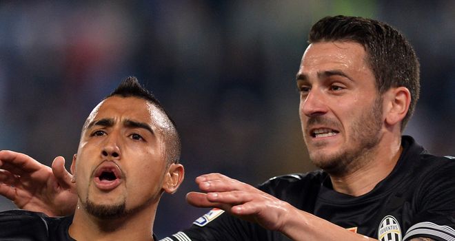 Arturo Vidal: Two first-half goals secured victory for Juve