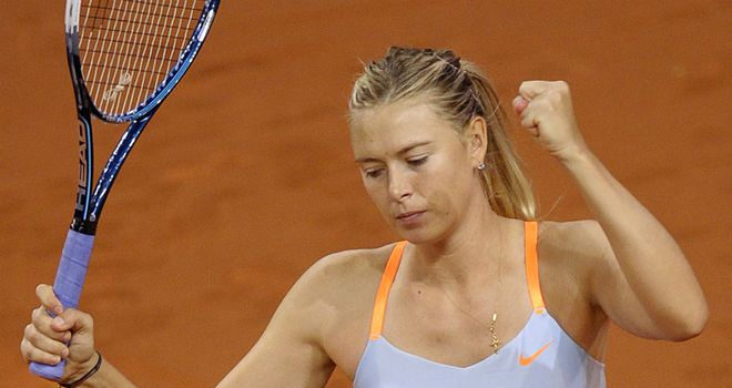 Maria Sharapova: Edged out home favourite Angelique Kerber