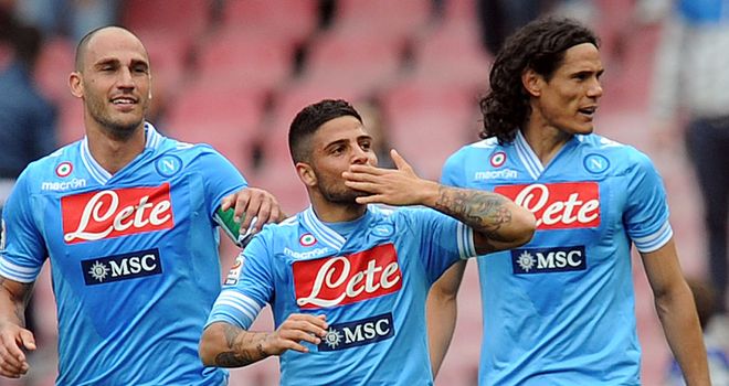 Lorenzo Insigne celebrates his winning goal