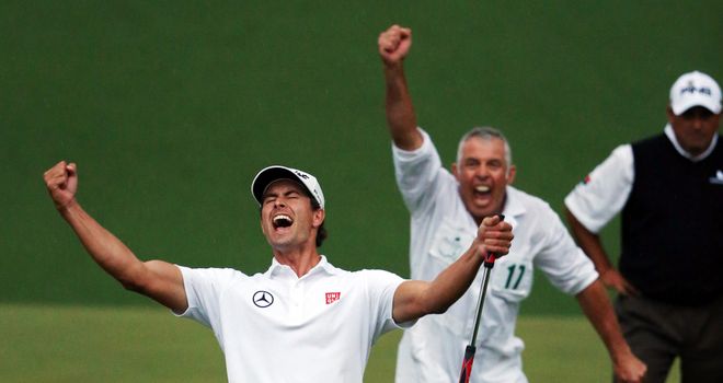 Adam Scott: The Australian celebrates his first major win